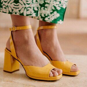 Sezane Maxine High Sandals Yellow (37)